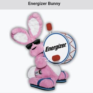 Vintage Energizer Bunny Plush Collectible Stuffed Animal Drum Toy